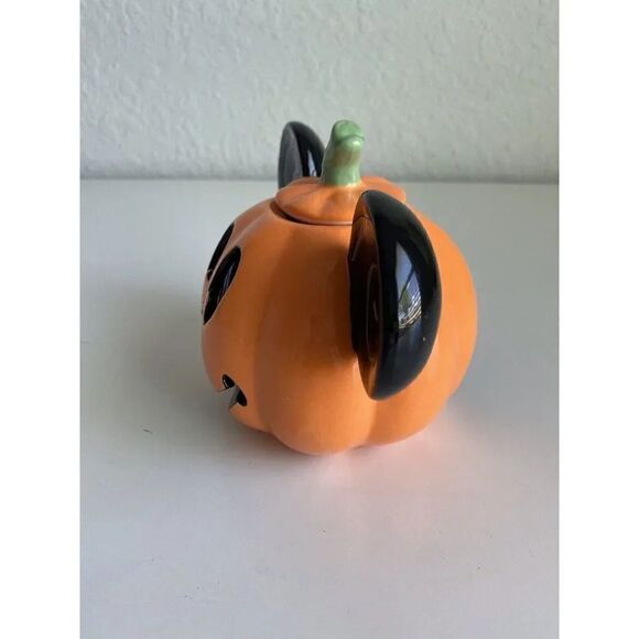 DISNEY Mickey Mouse HALLOWEEN Pumpkin Votive Candle Holder Tea Light Ceramic NEW - Picture 8 of 9